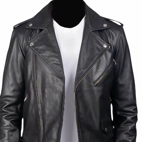 Men's Allaric Alley Black Leather Biker Jacket made from real leather, featuring asymmetrical zip closure, classic collar, and sleek modern design for versatile styling.
