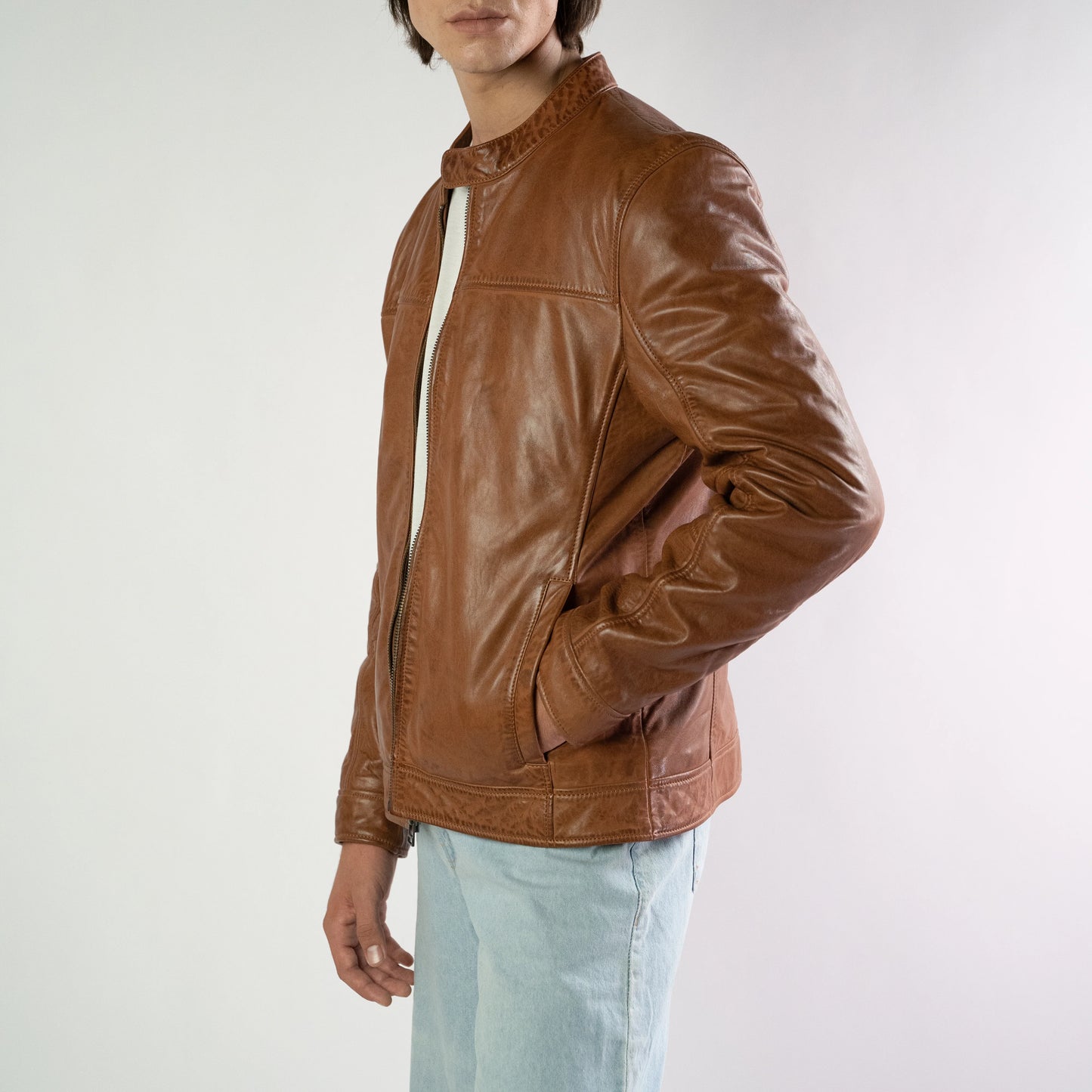 Aldo brown leather jacket