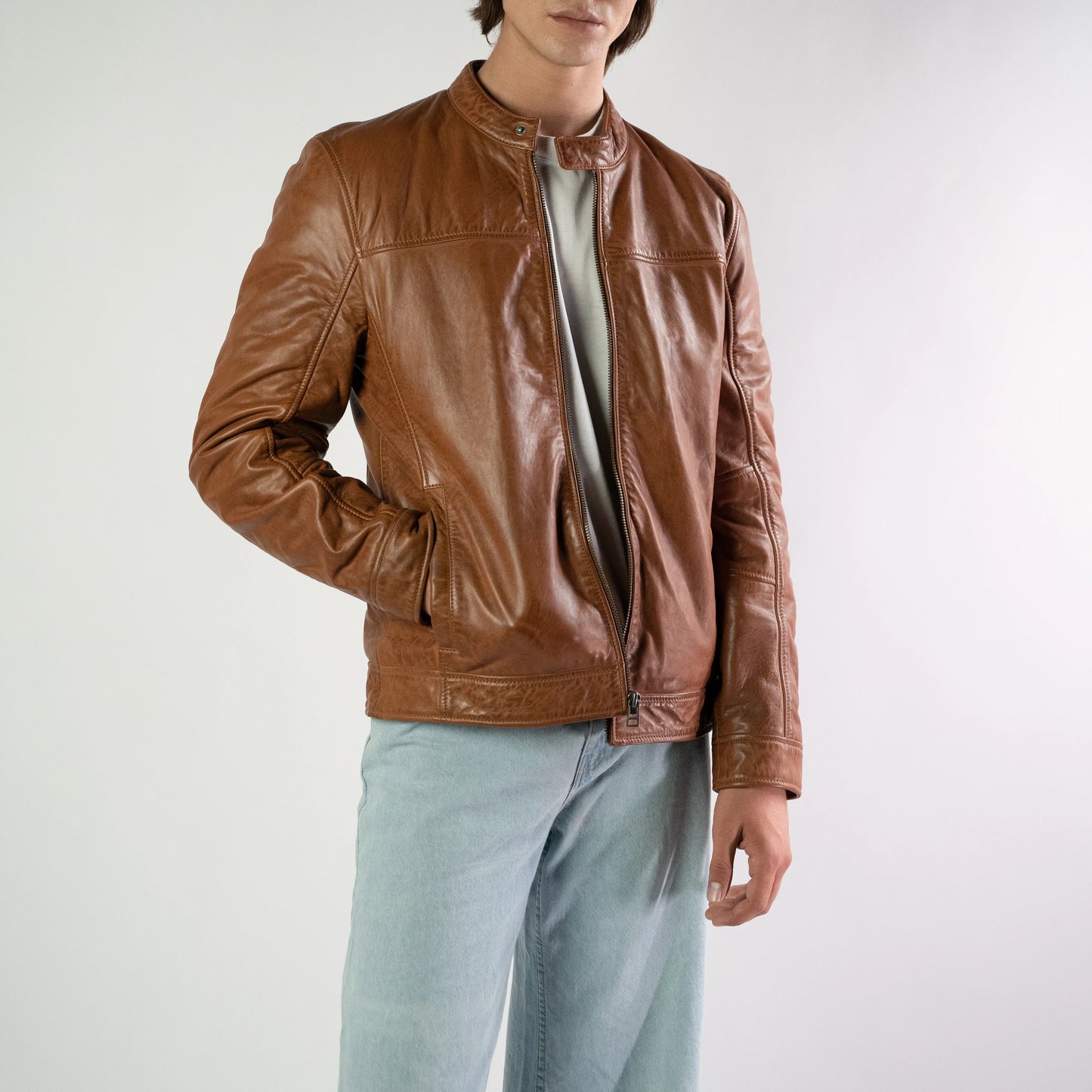 Aldo brown leather jacket
