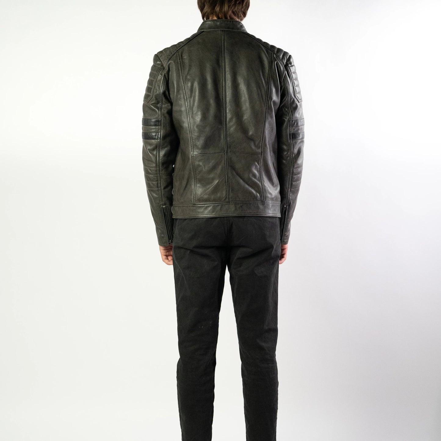 Geacă de piele neagră Dante